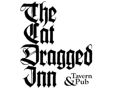 The Cat Dragged Inn design logo typogaphy