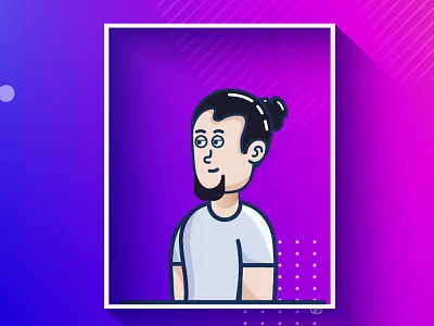 self-portrait animation character clean concept concept art design face flat flat design identity illustration illustrator minimal portrait self portrait vector