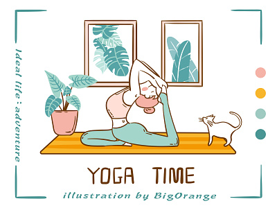 Ideal Life: Doing sports animation character design design doodle flat illustration lettering line art type vector web 扁平插画 插图