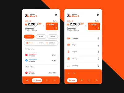 Banco Inter Redesign android banco banco inter bank design inter redesign ui ux