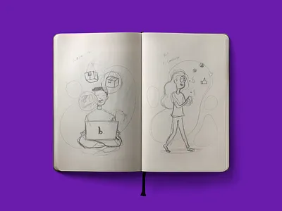 Bleez Home Sketch character design drawing illustration sketch