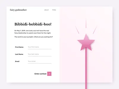 Daily UI #001 - Signup Page - Fairy Godmother Contest dailyui signup page