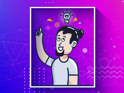 Self-portrait animation branding character clean concept concept art design face flat identity illustration illustrator minimal motion portrait selfportrait vector