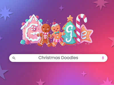 Google: Christmas Doodles Collection artwork branding character doodles google google doodles graphic design illustration logo