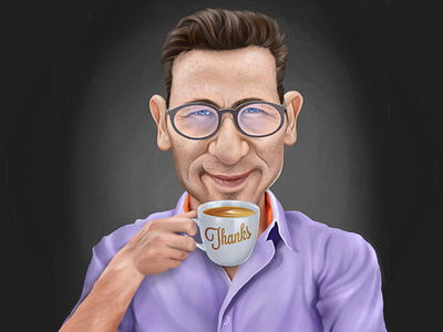 Thanks Simon! caricature illustration