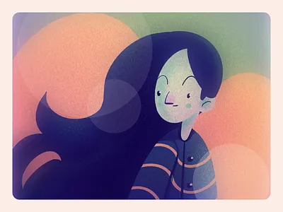 Portrait - Illustration flat illustration ipad procreate