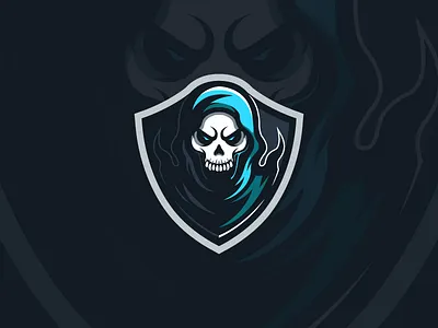 Reaper's Cloak death e sports grimreaper mascot logo reaper reaperlogo skull skull logo sports logo