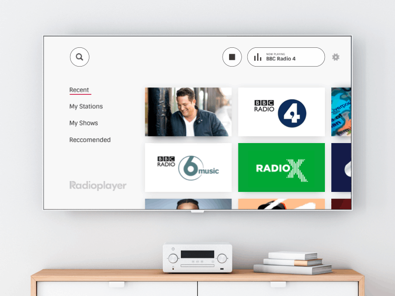 Smart TV gif interface interface animation interface design interface designer radio radio interface smart tv ui design ux design