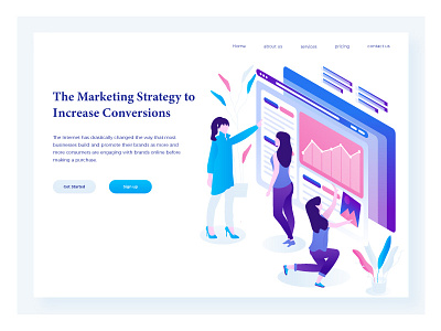 Marketing & courses illustration character characters color courses design flat graphic illustration illustrations illustrator kit marketing modern vector web