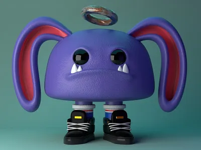 Sad Mnstr 3d arte 3d c4d charachter design cinema 4d color creación de personaje diseño ilustración kawaii render