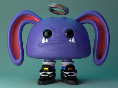 Sad Mnstr 3d arte 3d c4d charachter design cinema 4d color creación de personaje diseño ilustración kawaii render
