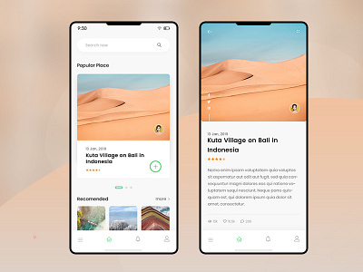 Travel App app design clean design ios minimal mobile app tour app travel app
