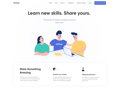 Main screen animation clean design figma flat illustration learning sketch ui ux web website