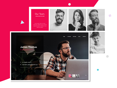 Landing page design landing page team ui design