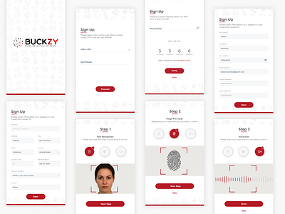 Payment App android app design flat illustration ios material onboarding flow sign up screen ux