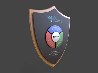 Microsoft Shield 3d alexi mathew microsoft render shield trophy