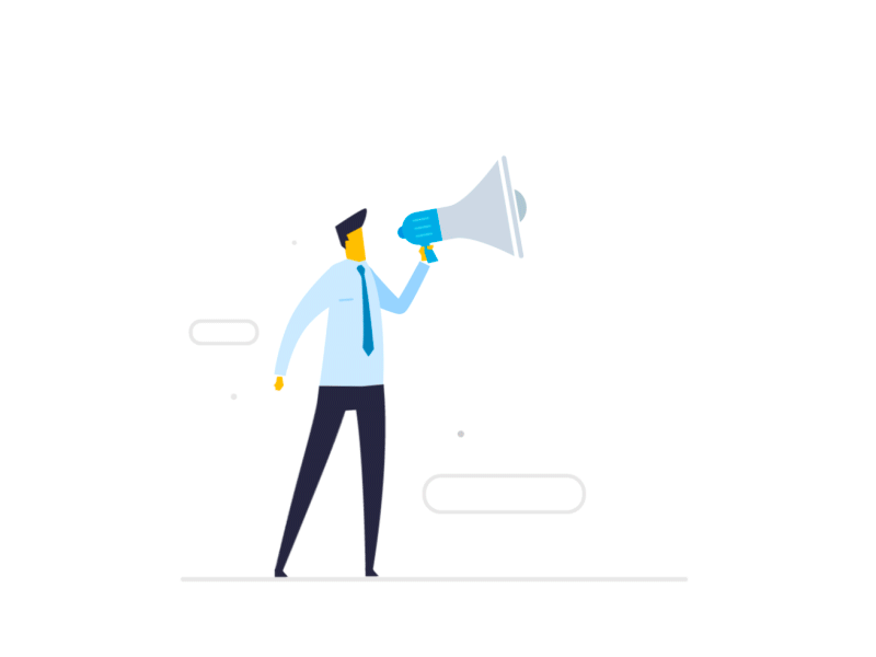 Megaphone 2d animation animation character animation gif man megaphone