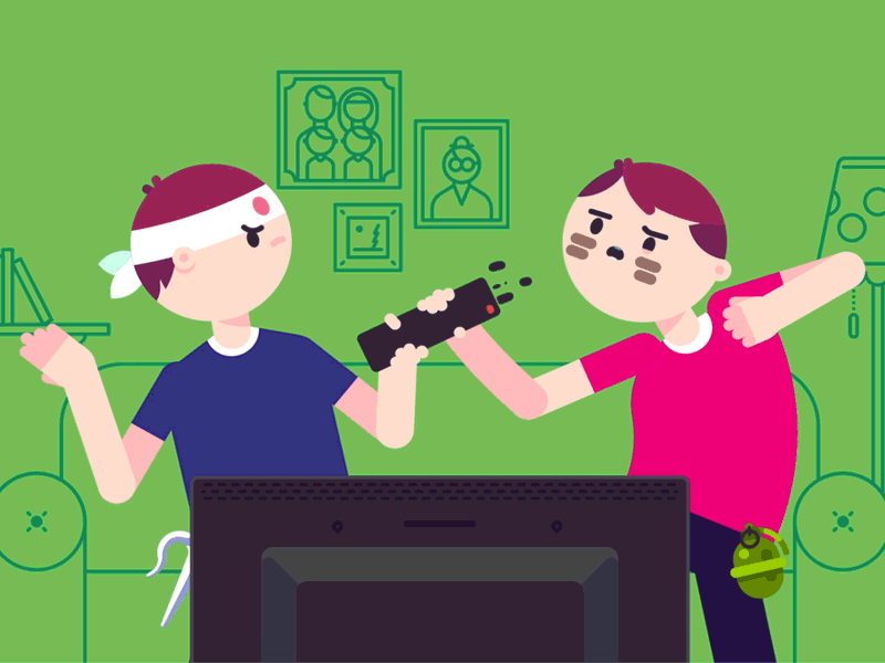 The Kids Are Arguing | Telekarta 2d animation branding character characters children computer design flat gif illustration kid motion motion design motion graphics vector