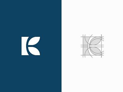 K lettermark brand branding concept design flat icon illustration lettermark logo logomark minimal type