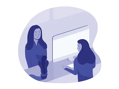Customer Experience character customer experience hero illustration illustrator purple support ui vector