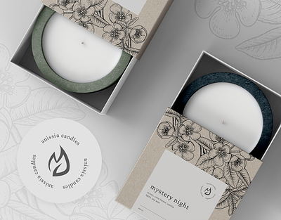 Anissia Candles: Visual Identity & Packaging Design branding candles design graphic design illustration logo packaging visual identity