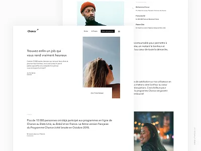 Chance.co - Landing page animation app branding clean concept dailyui design landing page layout minimal minimalism page sketch typography ui user ux web website white and black