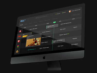OLL TV - TV Dashboard (2015) tv stream ui ux