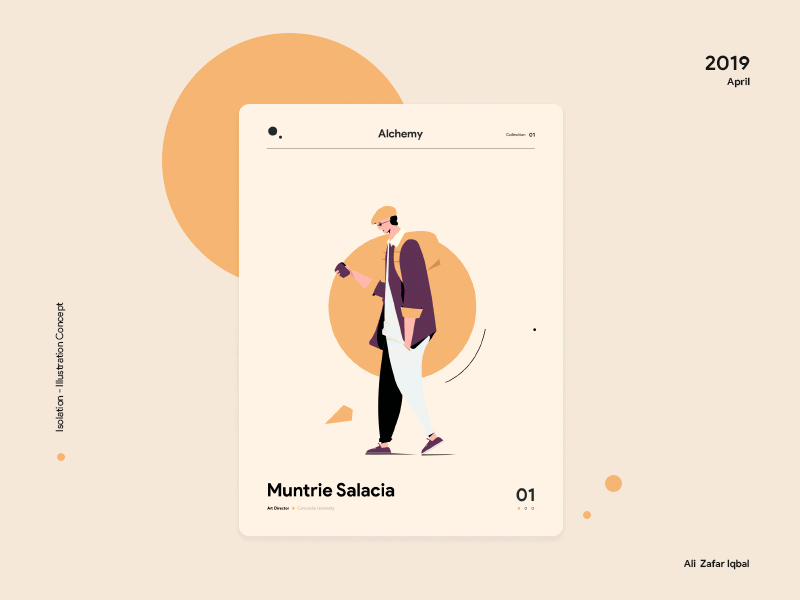 Isolation - Illustration Concept adobe xd animation branding illustration material design minimal motion design typography ui ux vector web design