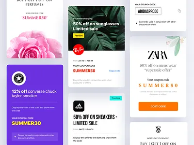 Coupon cards adidas cards coupon fashion offers rayban redeem shadow zara