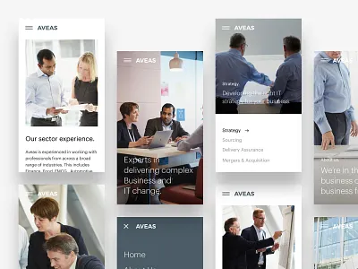 Aveas.co.uk - Mobile Screens design ui ux web website