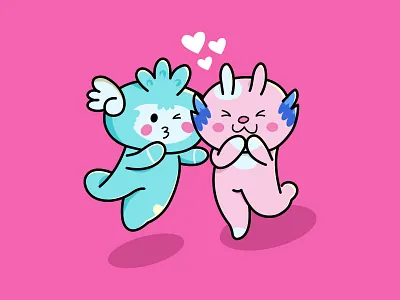 两小无猜 ui ux 向量 品牌 应用 插图 设计