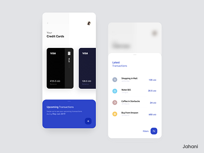 Wallet App activity app bank bank card card cash design idea invision invision studio invisionstudio jahani minimal pay payment payment app sketch ui ui web design wallet