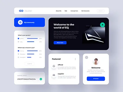 Mercedes EQ Components design ui ux