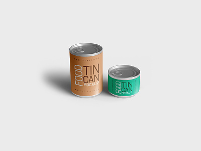 Food Tin Can Mockup templates container mockup