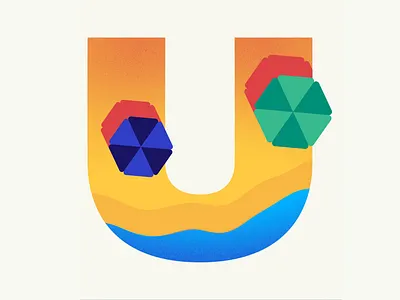 36 days of type | Letter U 36days adobe 36days u 36daysoftype 36daysoftype06 beach design graphic graphic design illustration illustrator summer summer vibes sun typography umbrella vector wacom intuos