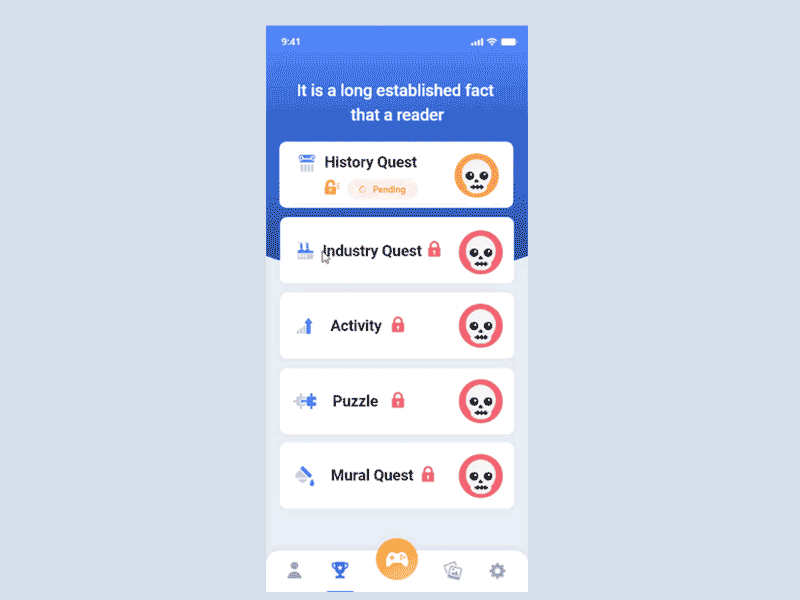 Game App _ Interaction adobe xd aniamtion animation app branding clean dasboard design design a day game app icon interaction interaction design location logo ui ui ux ux vector xd