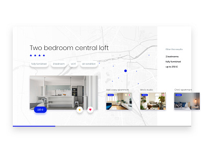 Rent UI apartments concept flat interface layout minimal rent ui ux web