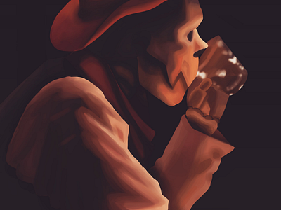 Cowboy Underfell Papyrus ( fanart ) aesthetics alcohol cowboy digital fanart papyrus realism underfell underfellpapyrus undertale