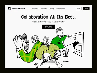 A Fictional Brand | Illustration & Type Design abstract app design art branding character design graphic design illustration interaction design landing page layout logo typography ui uiux vector web design