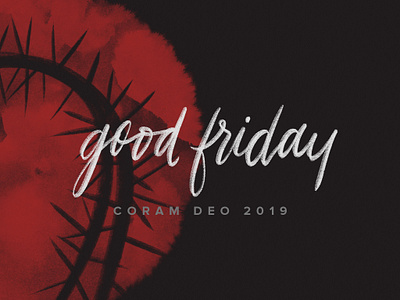 Good Friday crown dark easter handlettered holy week illustration jesus sermon thorns