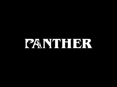 Panther Wordmark animal logo black blackandwhite design feline flat logo minimal negative space panther predator typogaphy vector wordmark