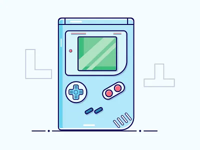 Nintendo Gameboy console design games icon illustration illustrator logo minimal nintendo vector