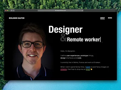 New portfolio black black white portfolio white