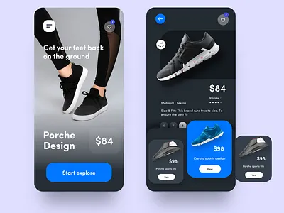 dark theme mobile version app branding design dribbble ecommerce exploration flat illustration iphone mobile nice100 shoe shoe design space sudhan typography ux vector web