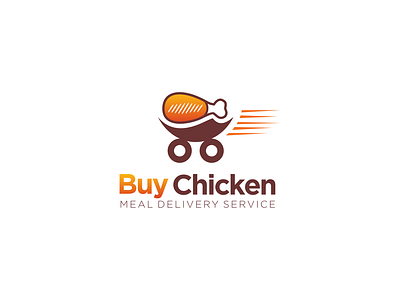 Chicken Delivery Service Logo design logo logo design vector