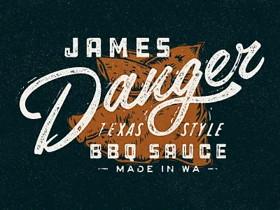 James Danger T-shirt branding illustration matt thompson texture type typography