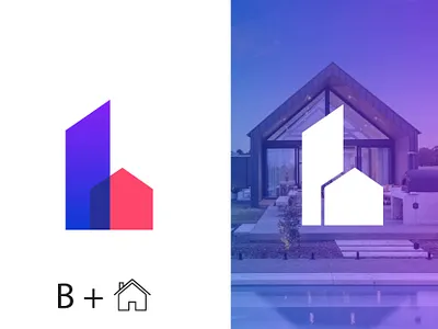 B house logo b house logo b logo brand branding design home logo house logo icon illustration lettering logo minimal property logo realestate logo ui vector