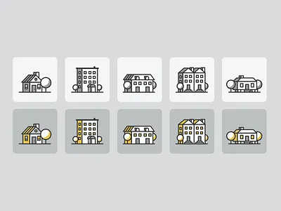What kind of home do you own? apartment condo design family form home house hover icon illustration lines monoweight options select simple ui ux