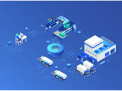 Illustration for A.I _ Bussines illustration isometric