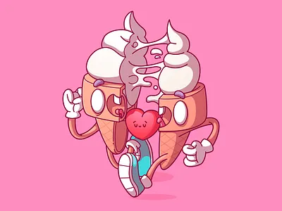 Inside art brazil campinas character art creativity digital food ice cream illustration illustration art director design sao paulo teenage thunder rockets vector